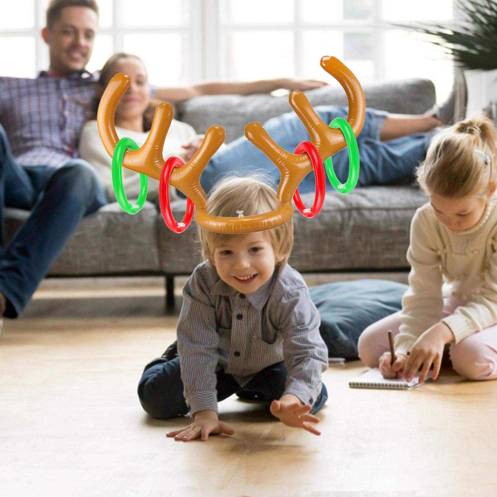 Amazon.co.jp: インフレータブル角 空気注入式 投げゲーム トナカイ